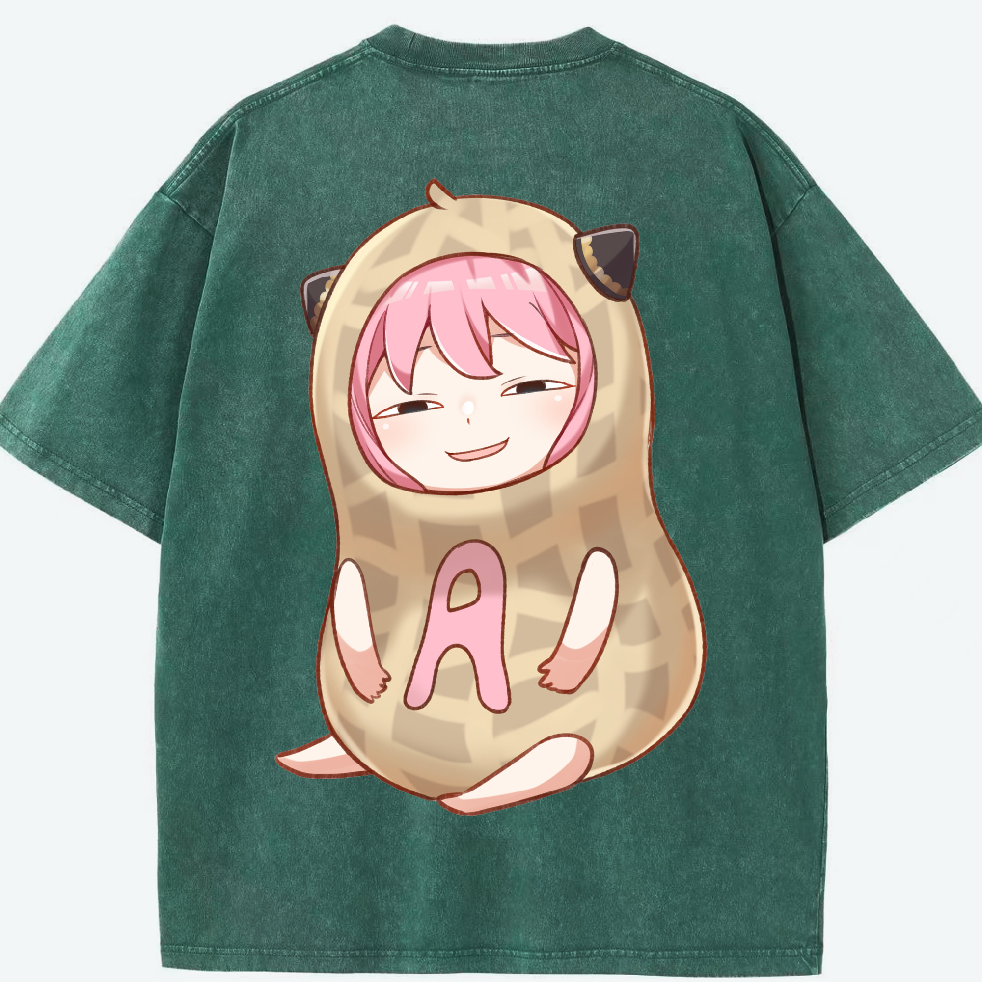 （画像用） SPY×FAMILY间谍家家酒 綿100% ヴィンテージ風 半袖Tシャツ（背面プリント）